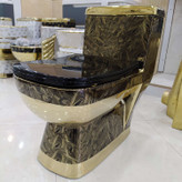 توالت فرنگی مشکی طلایی