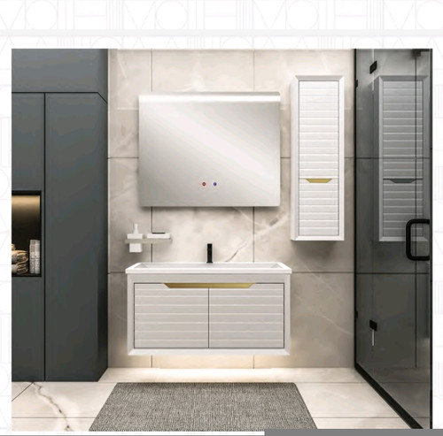کابینت روشویی لوکس کابین کد 613Aسفید طلایی