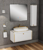 روشویی کابینتی بامبو سفید طلایی جهت اطلاع از تخفیفات تماس بگیرید