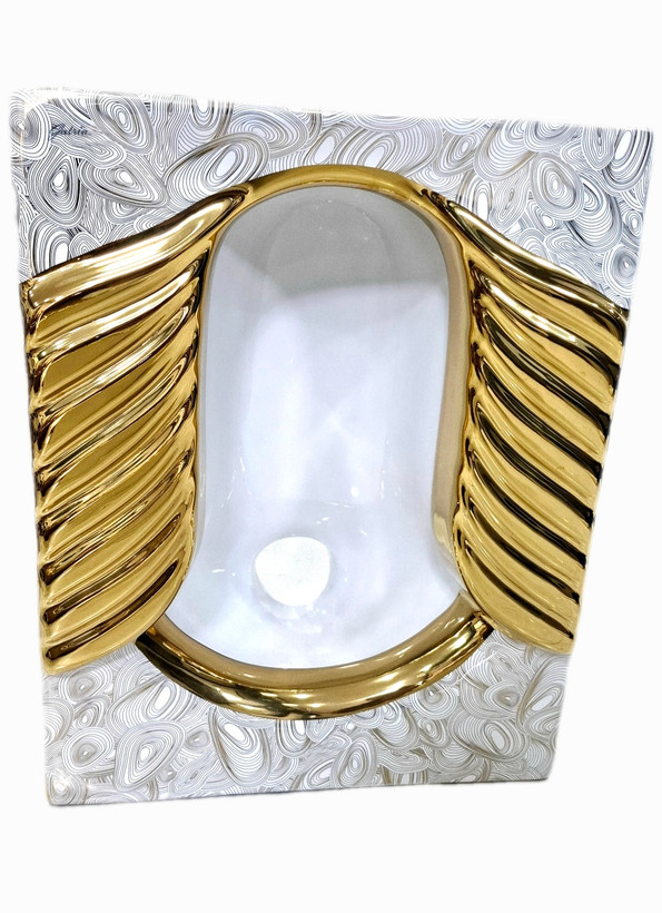 توالت زمینی سفید طلایی کد124