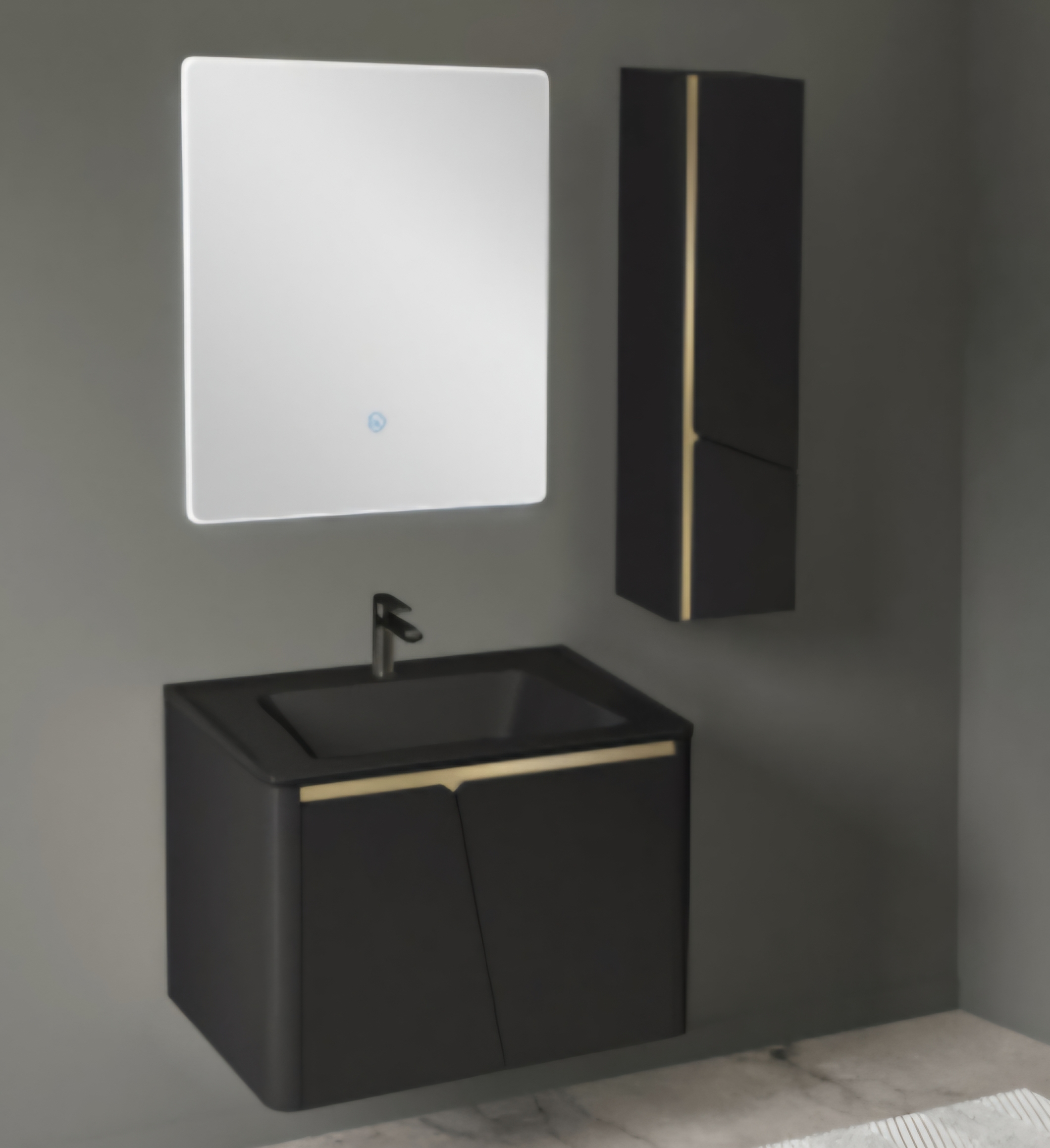 کابینت روشویی لوکس کابیـن مشکی کد609A