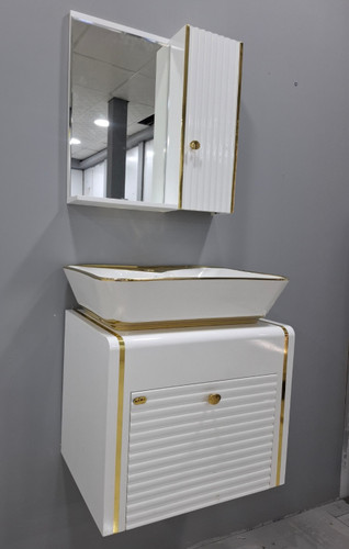 روشویی کابینتی کد۱۱۰ ابعاد ۵۰در۳۵ فول ست همراه با اینه و باکس و رویه کوتینگ