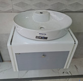 روشوی کابینتی کد۱۰۸ سفید درب طوسی ۶۰در۴۰ فول ست