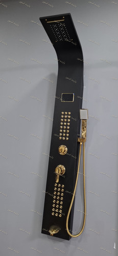 پنل دوش مشکی طلایی مانیتور دار و ال ای دی