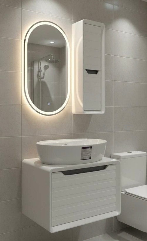 روشویی کابینتی کد۱۱۱ فول ست اینه تاچ بک لایت ابعاد۶۰در۴۰