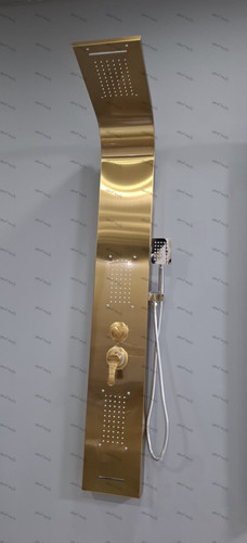 پنل دوش طلایی مات ۵ حالته جنس بدنه استیل ۳۰۴