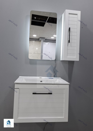 روشویی کابینتی مدلR فول ست اینه تاچ بک لایت کاسه توکار