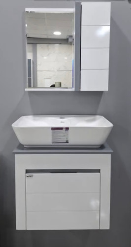 روشویی کابینتی سفید طوسی 50در35 فول ست