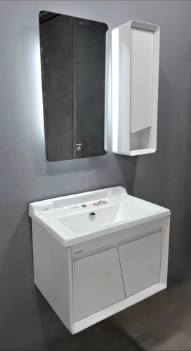 روشویی کابینتی مدلMسفید اینه تاچ بک لایت رویه کابینتی توکار فول ست ابعاد60در40