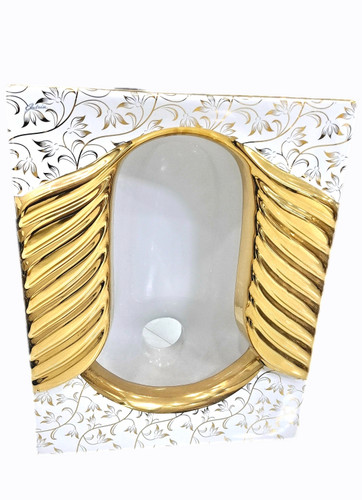 توالت ایرانی لوکس سفید طلایی کد۱۱۶