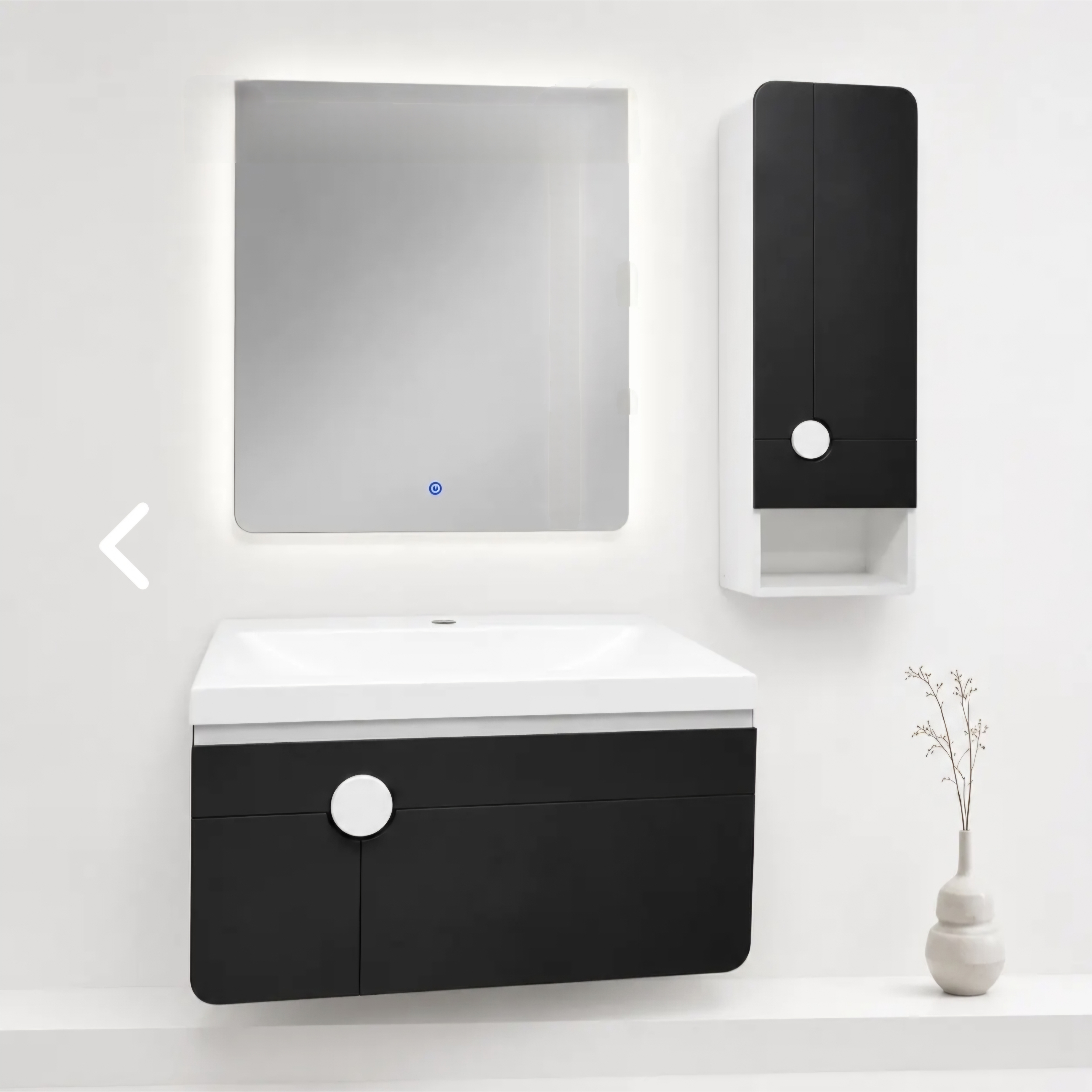 کد618Aمشکی و سفید لوکس کابین ابعاد71در44 فول ست اینه بک لایت